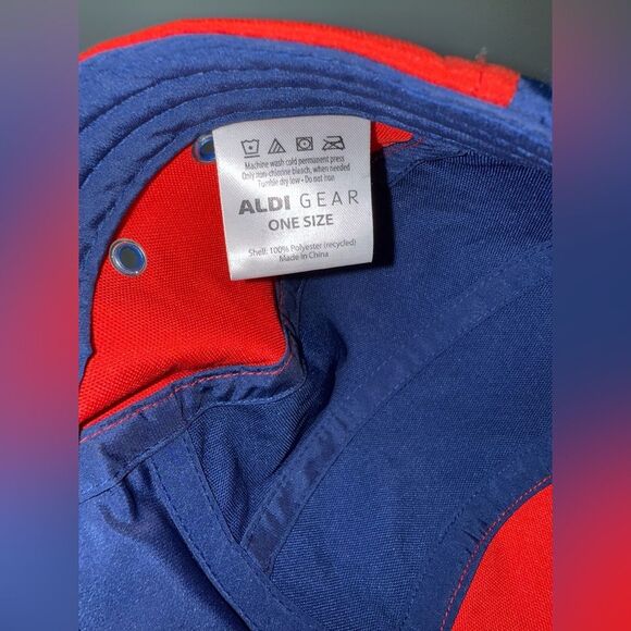 Aldi Gear Blue and Red Men's Cap One Size NWOT - Picture 6 of 6
